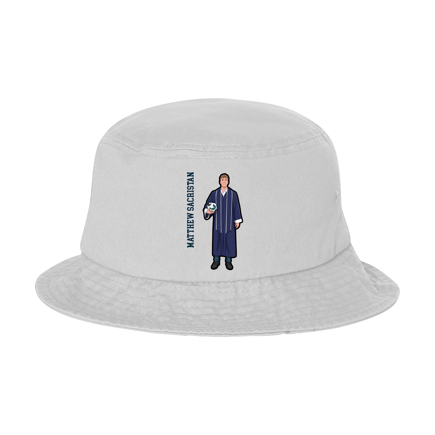 Bucket Cap — Name Vertical in White