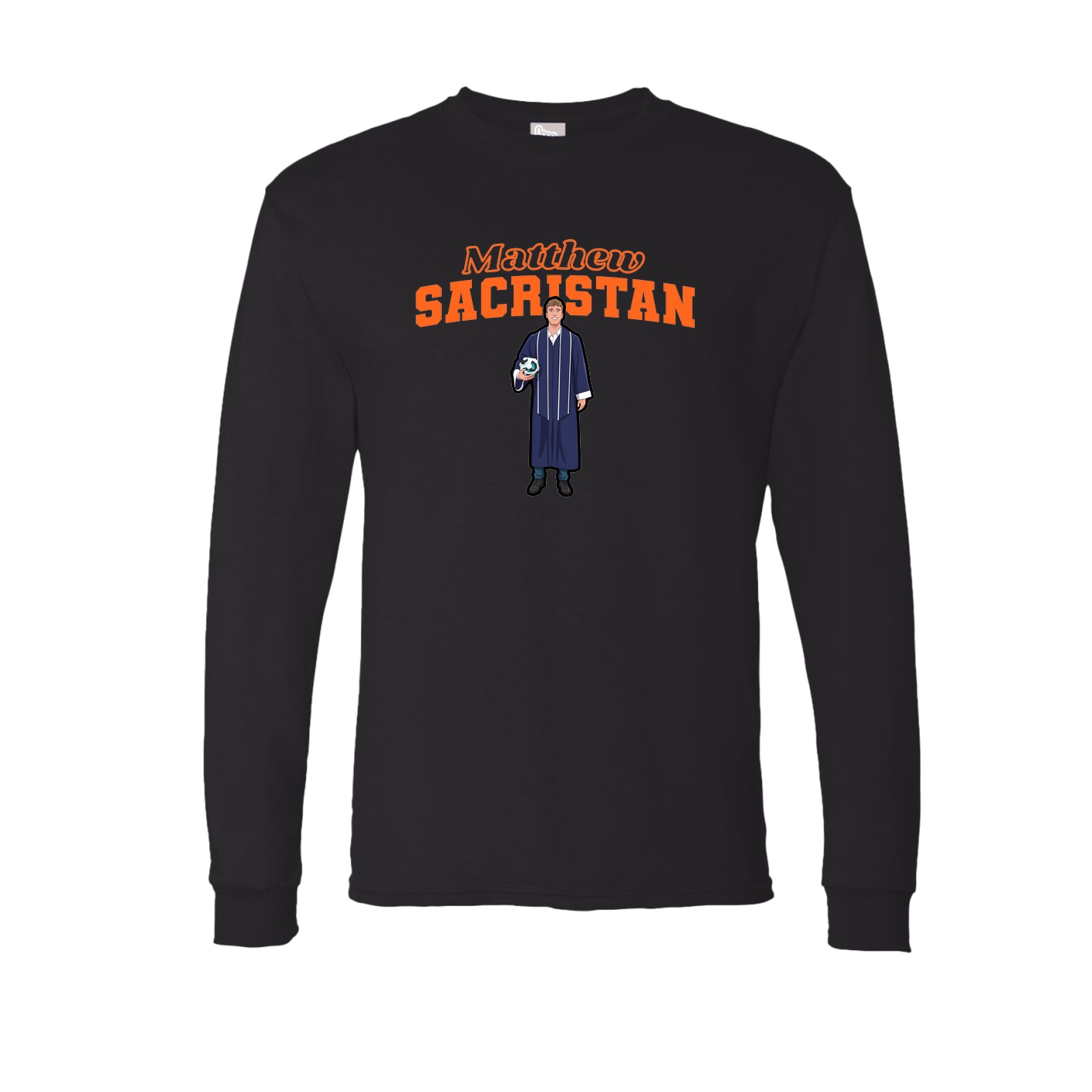 Long Sleeve Tee — Name Arch in Black