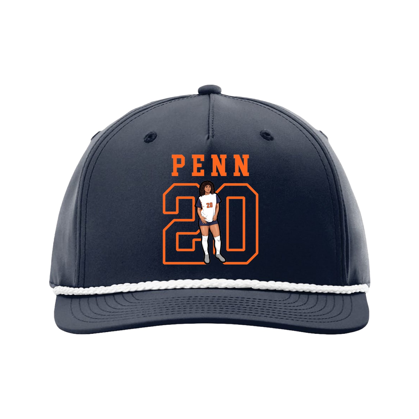 Five-Panel Classic Rope Cap — Shirsey in Navy