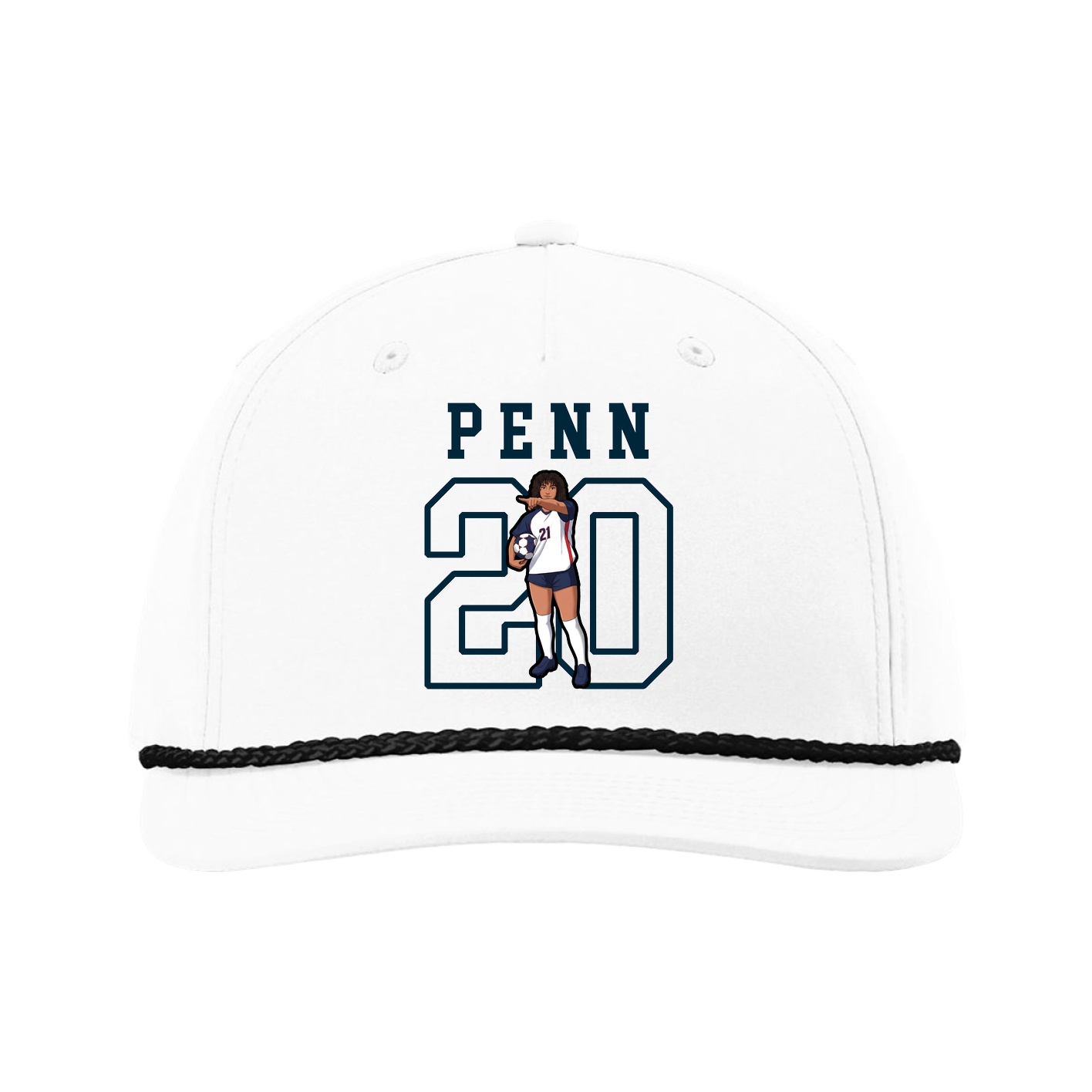 Five-Panel Classic Rope Cap — Shirsey in White