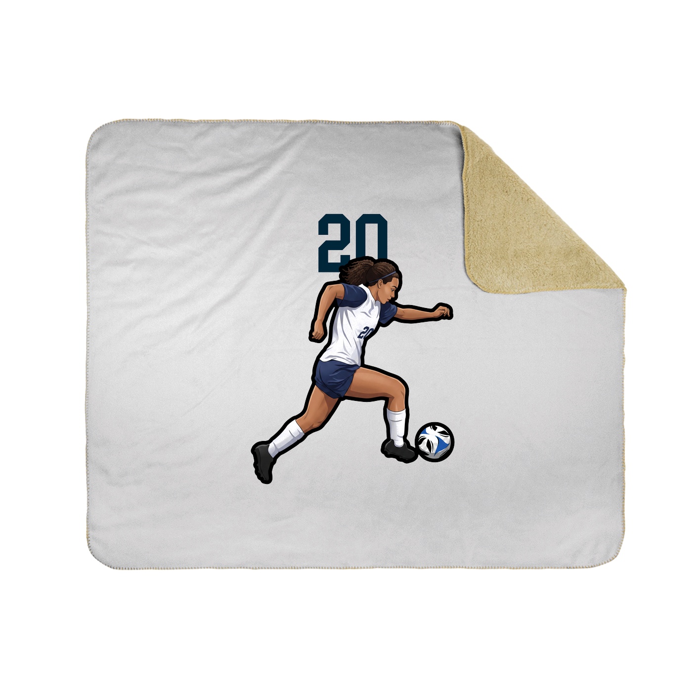 Throw Blanket — Number Top in White