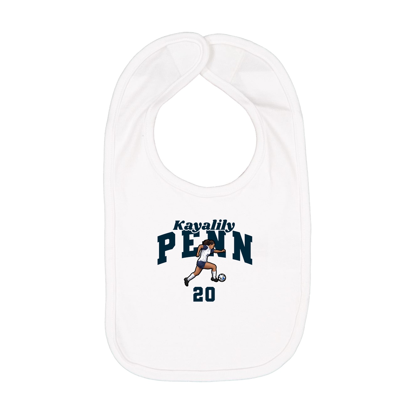 Infant Bib — Signature Arch in White