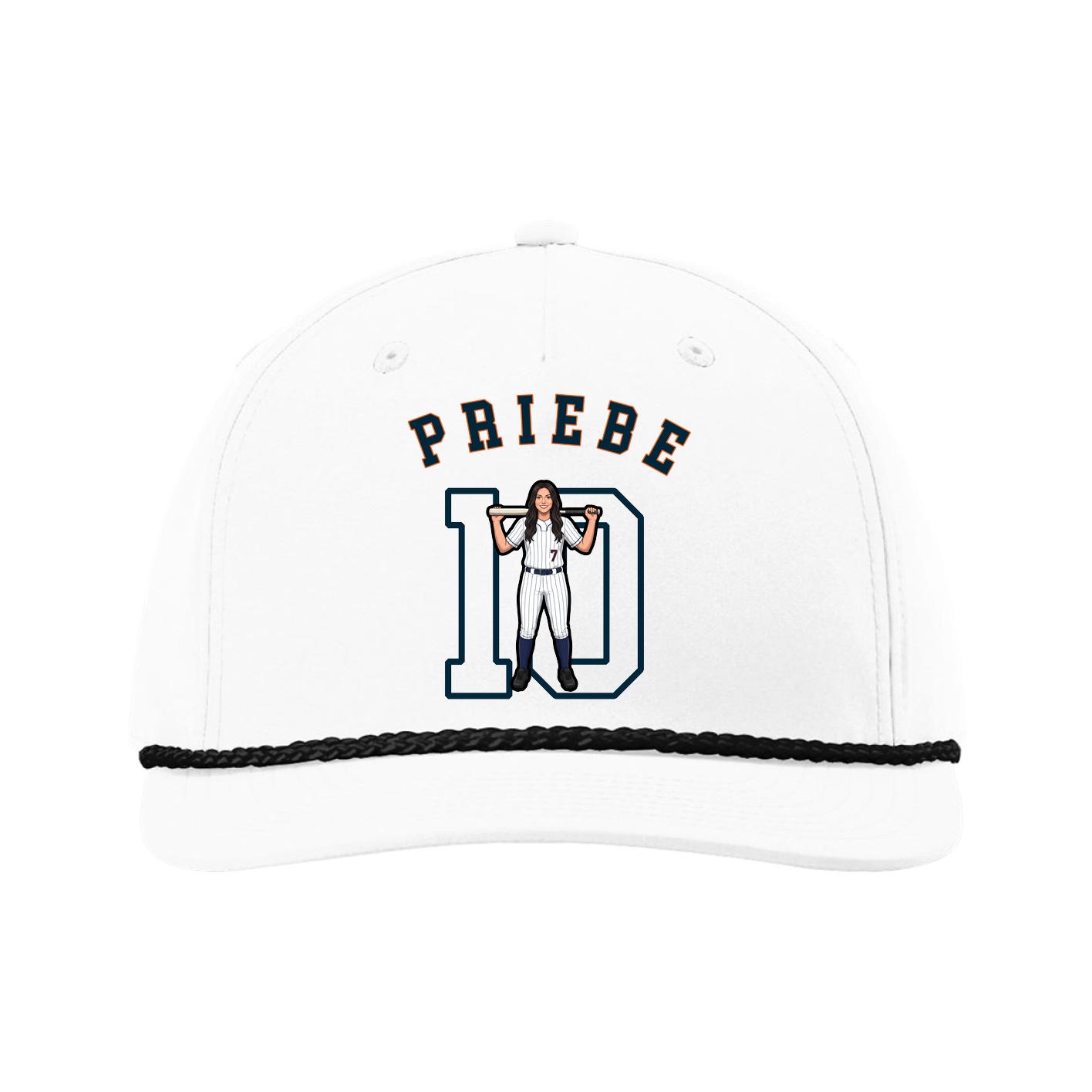 Five-Panel Classic Rope Cap — Shirsey Arch in White