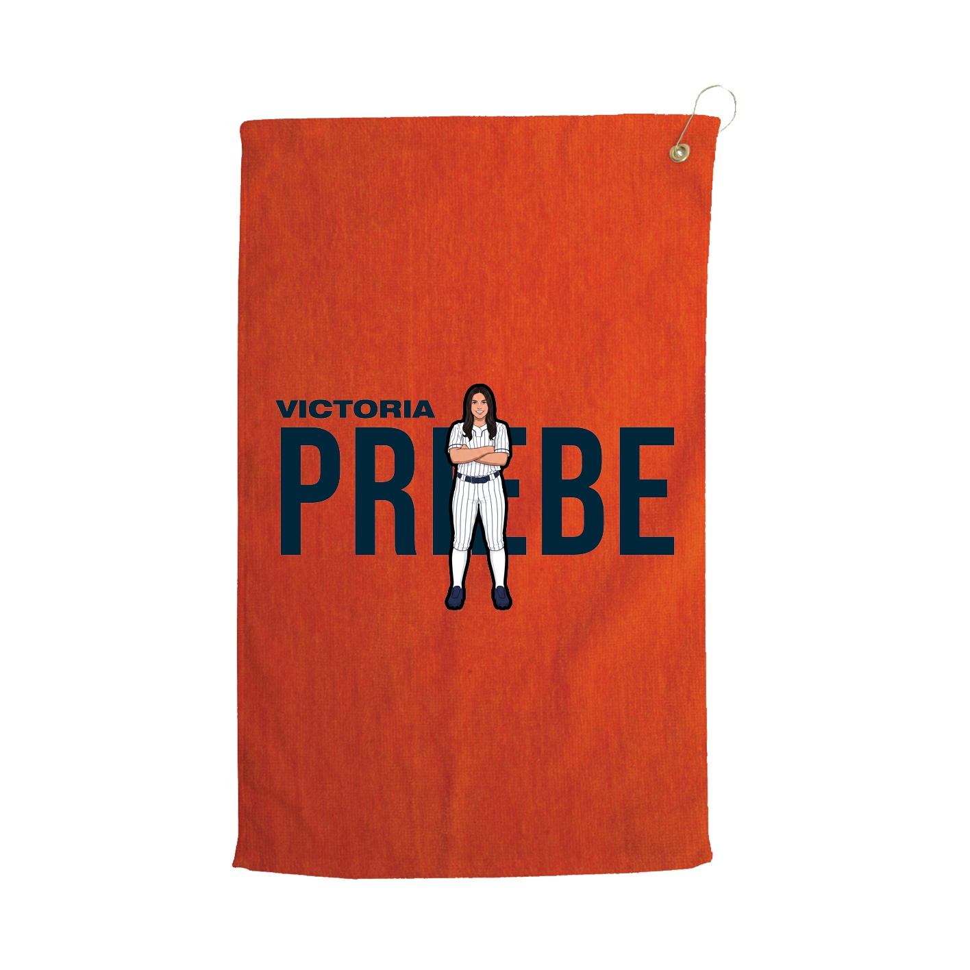 Golf Towel — Player Name in Orange