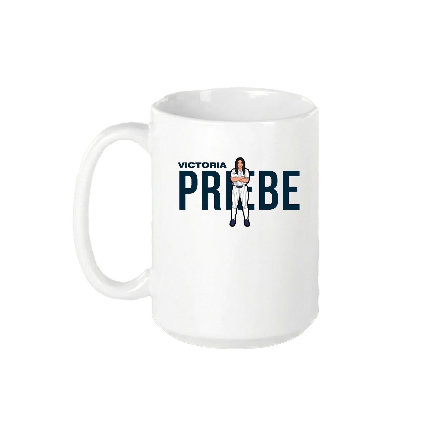 15oz Coffee Mug — Player Name in White