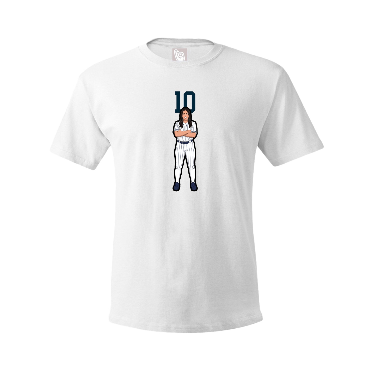 Youth Tee — Number Top in White
