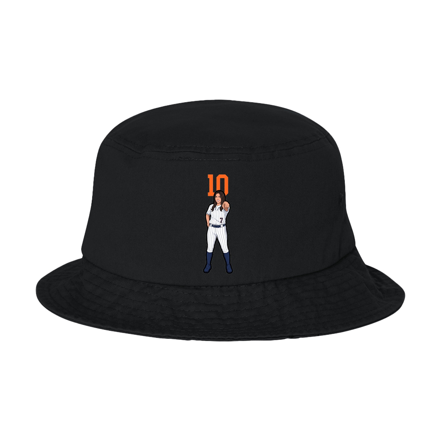 Bucket Cap — Number Top in Black