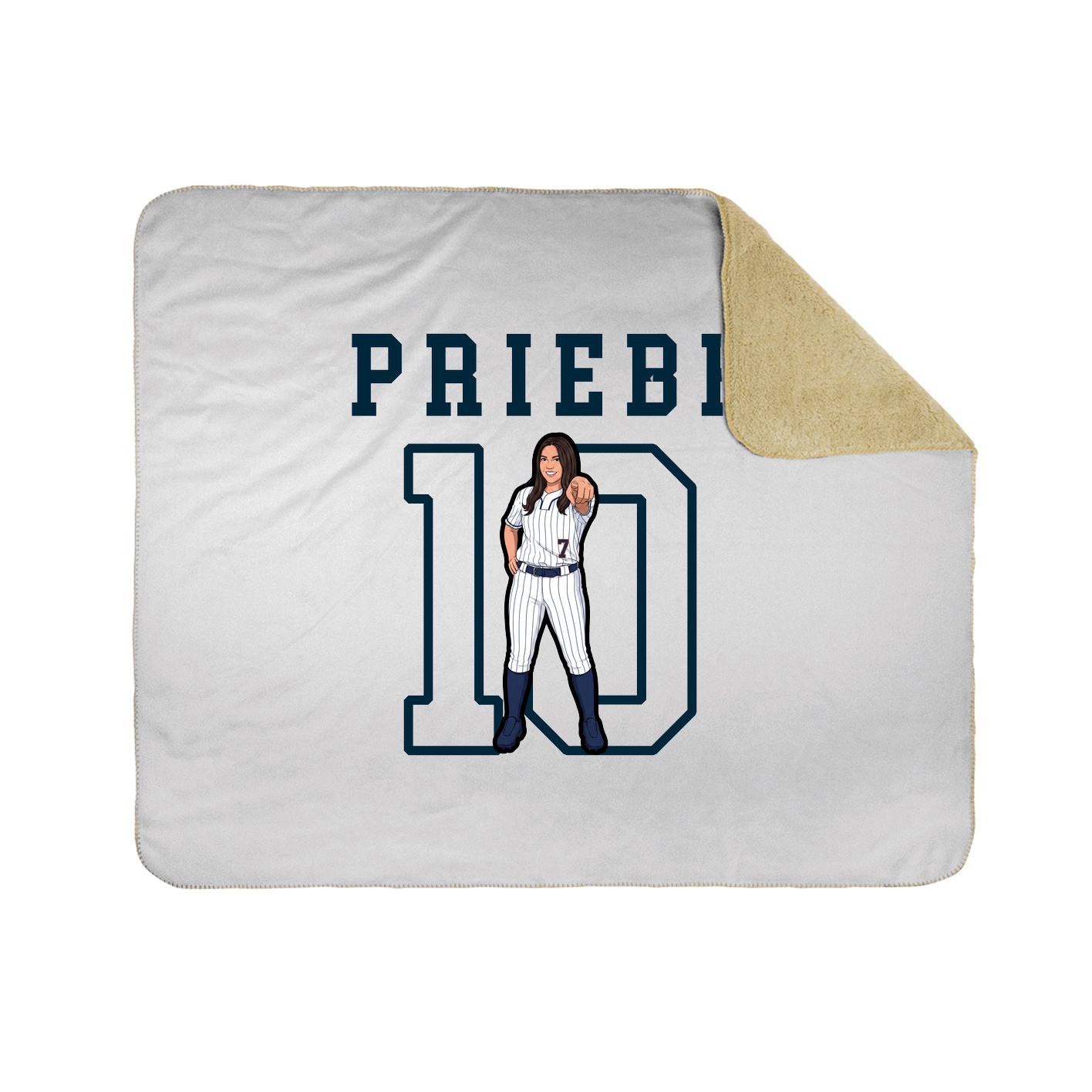Throw Blanket — Shirsey in White