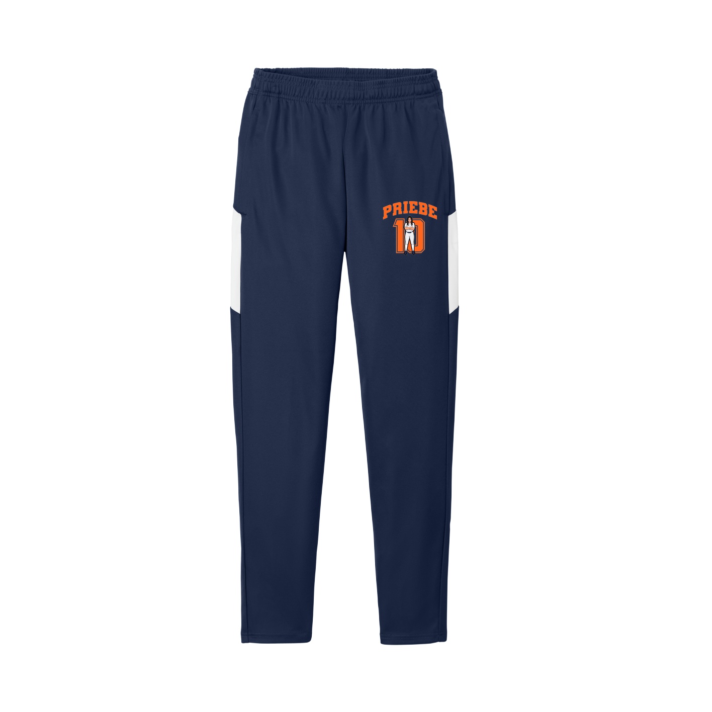 Team Travel Pant — Number in Navy/White