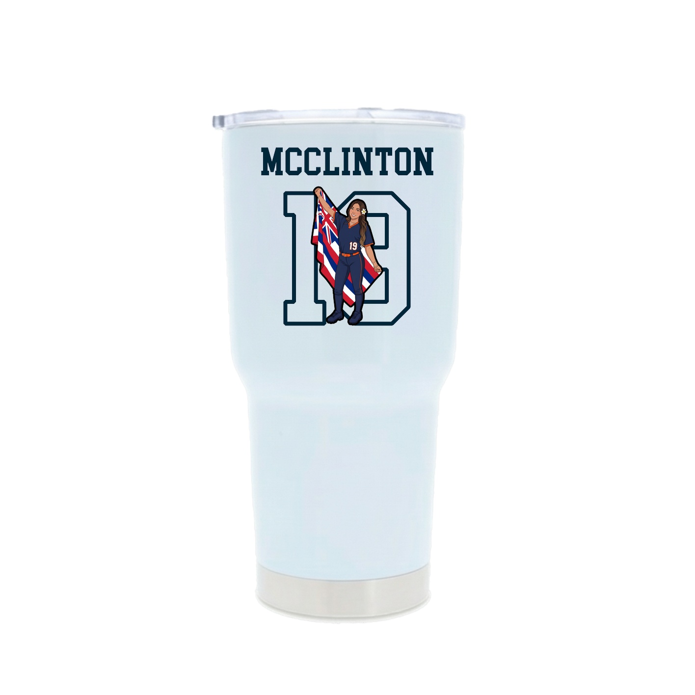 30oz Stainless Steel Tumbler — Shirsey in White