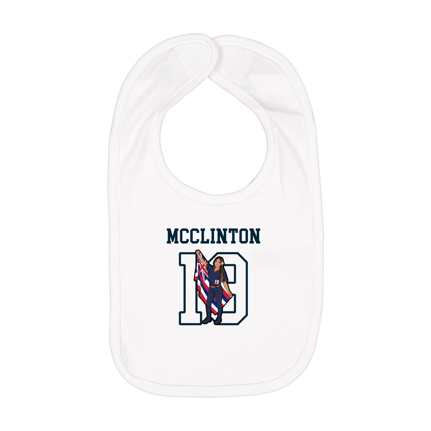 Infant Bib — Shirsey in White