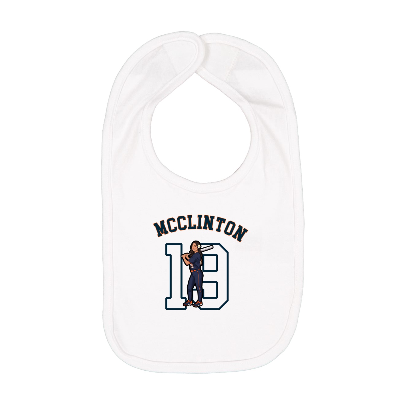 Infant Bib — Shirsey Arch in White