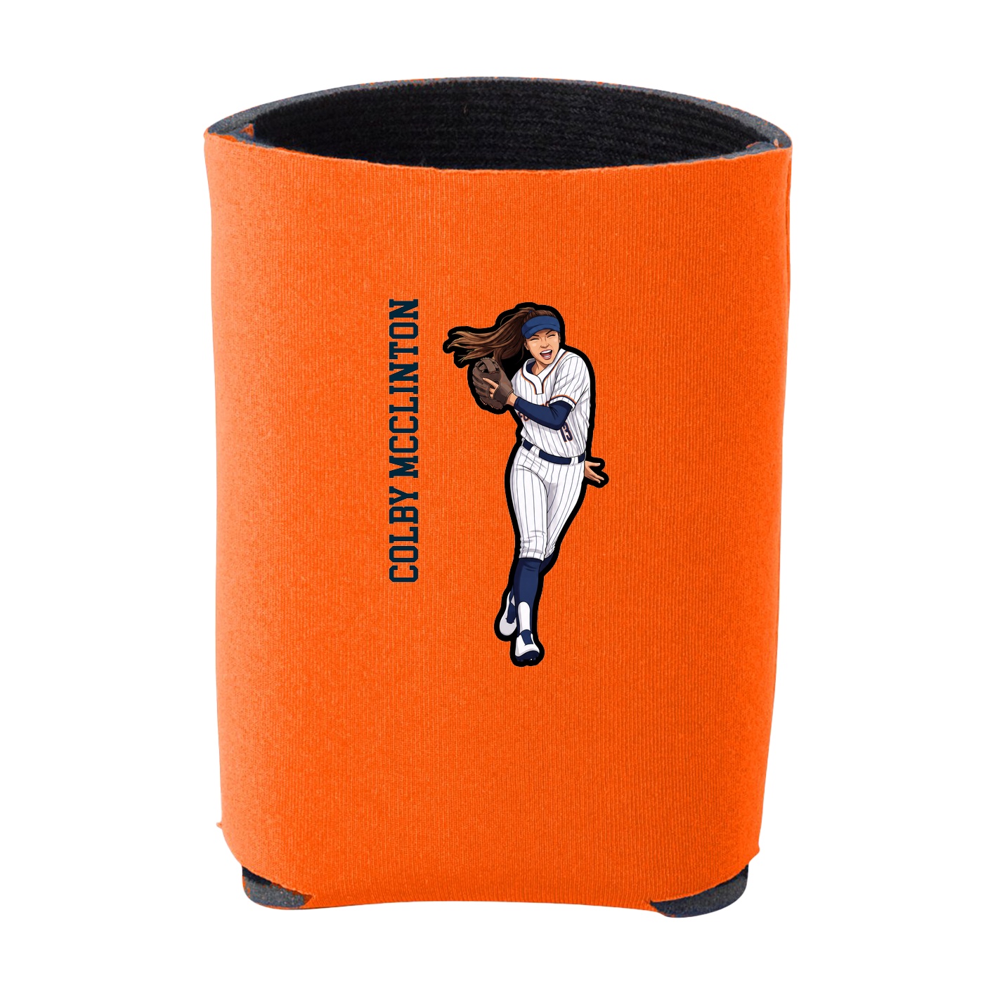 Can Holder — Name Vertical in Orange