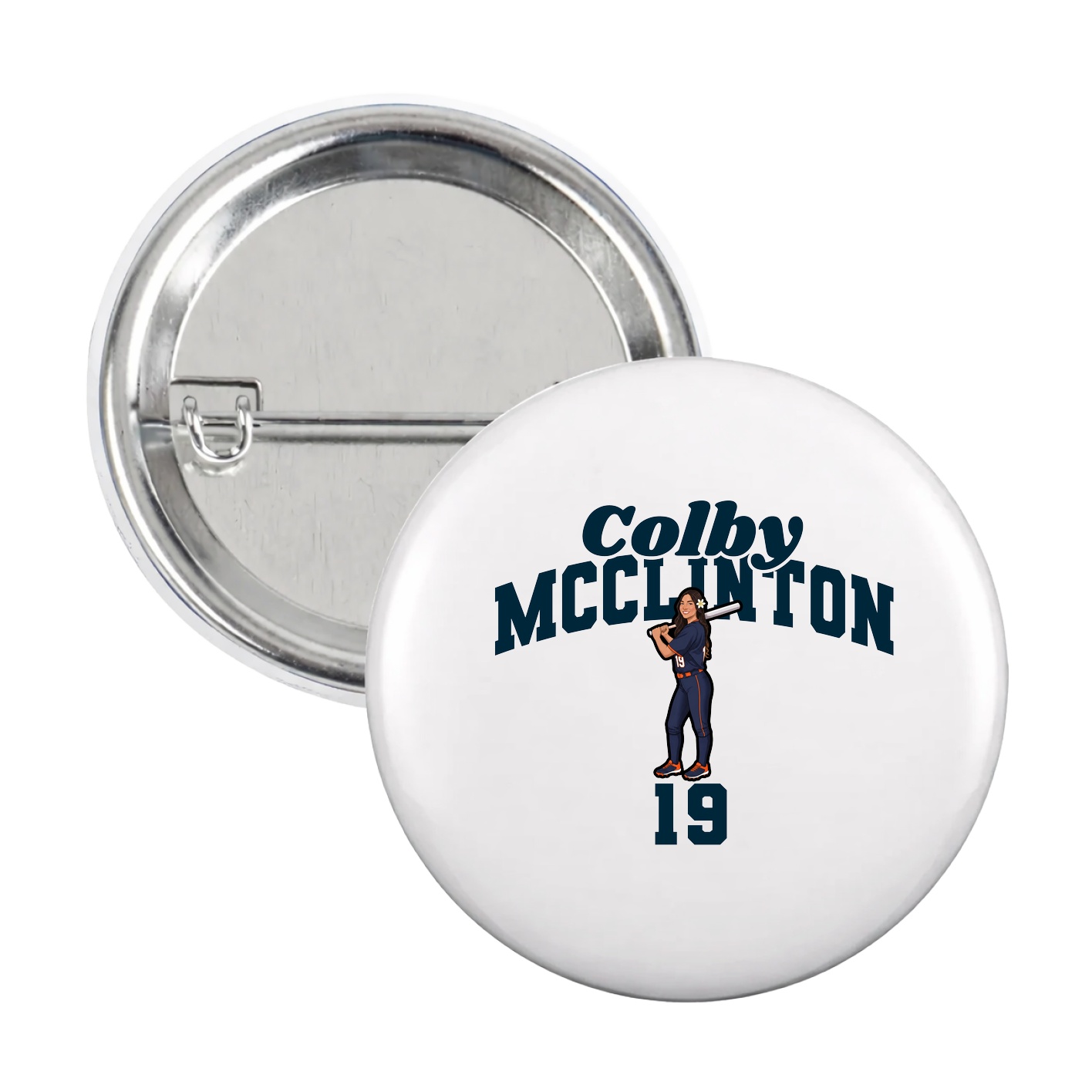 Game Day Button — Signature Arch in White