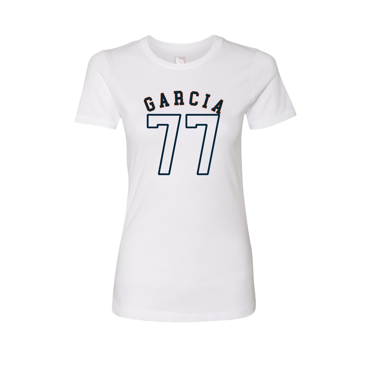 Fitted Women's Tee — Shirsey Arch in White