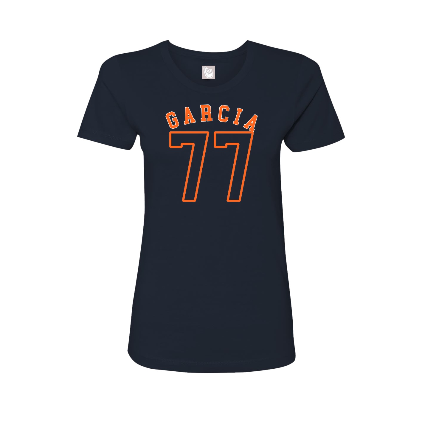 Fitted Women's Tee — Shirsey Arch in Navy