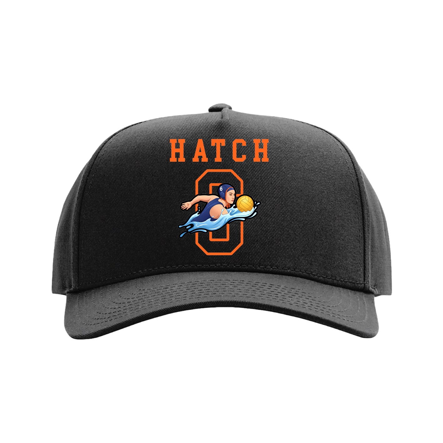 Full Fabric Five-Panel Champ Cap — Shirsey in Black