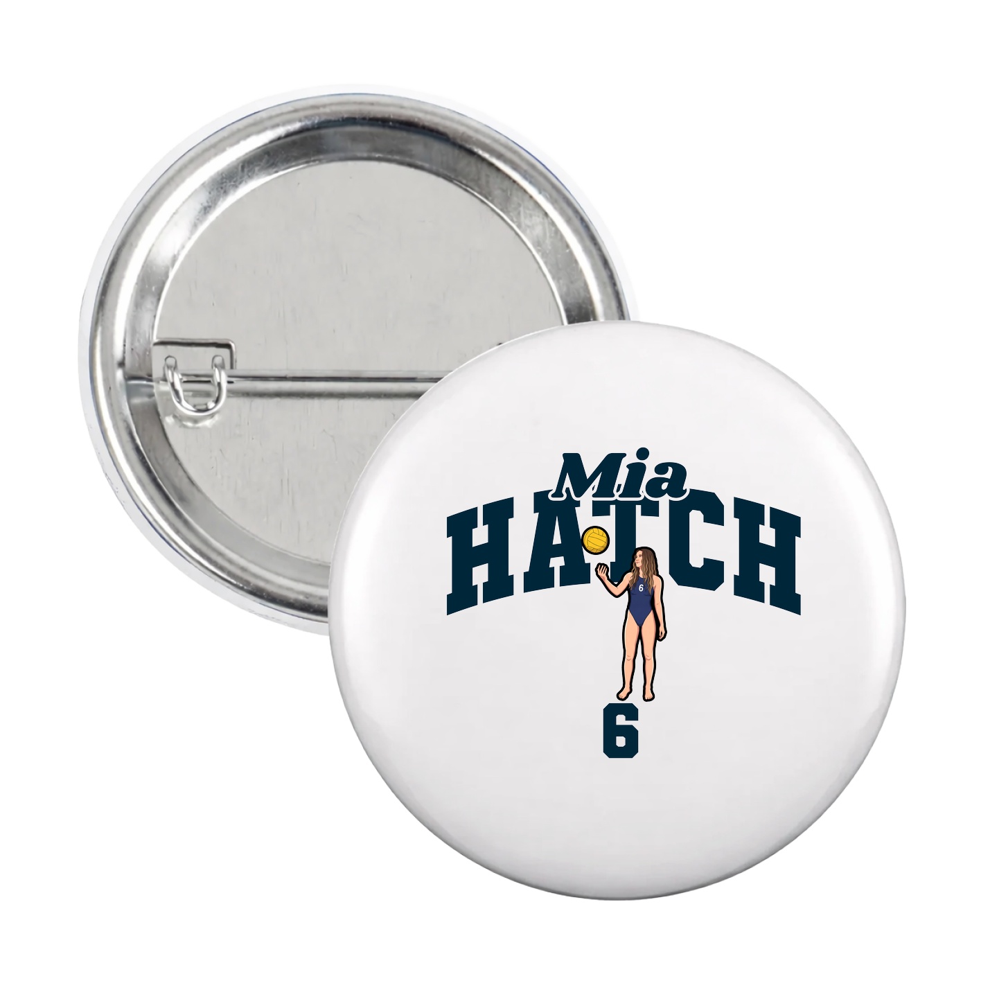 Game Day Button — Signature Arch in White
