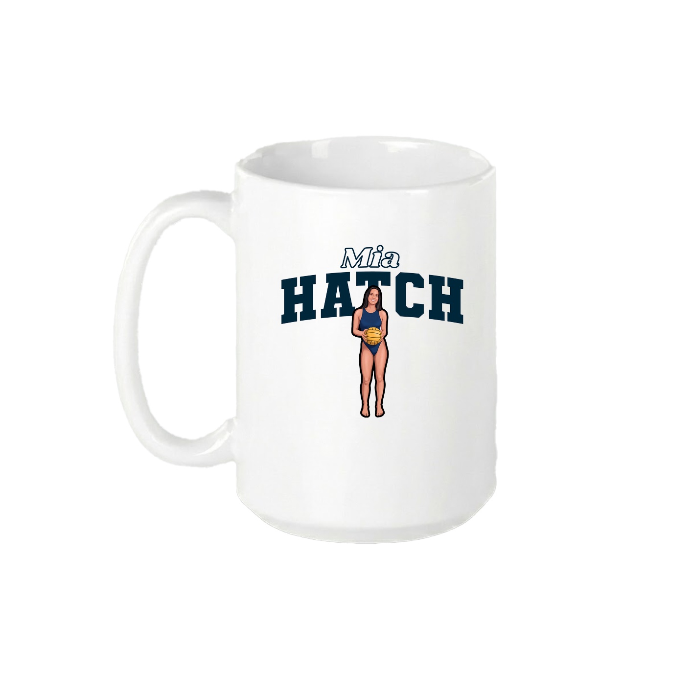 15oz Coffee Mug — Name Arch in White