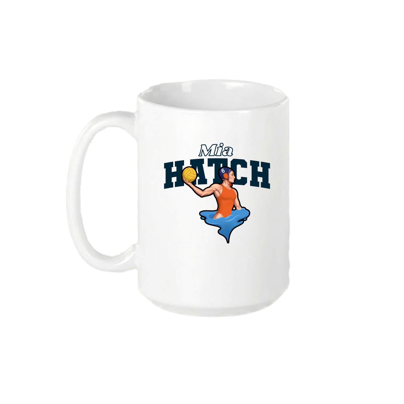 15oz Coffee Mug — Name Arch in White