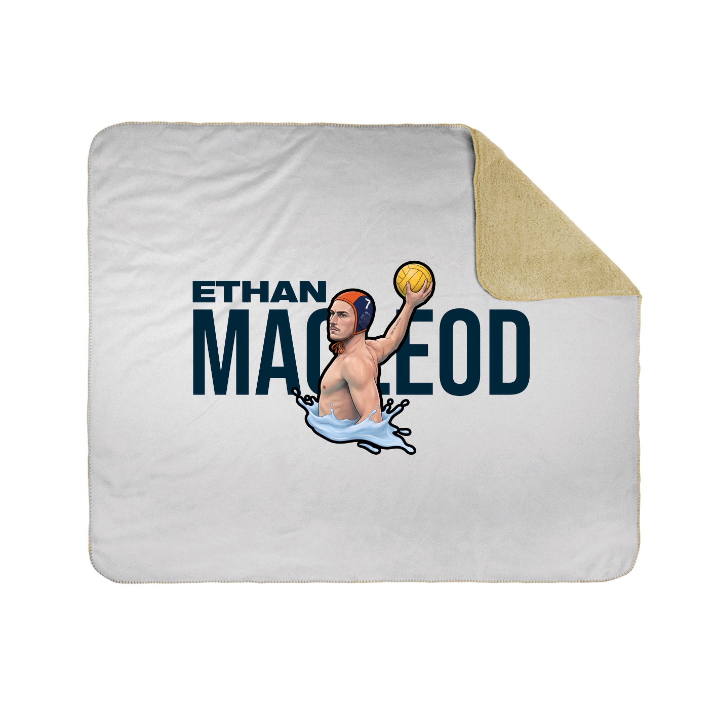 Throw Blanket — Player Name in White