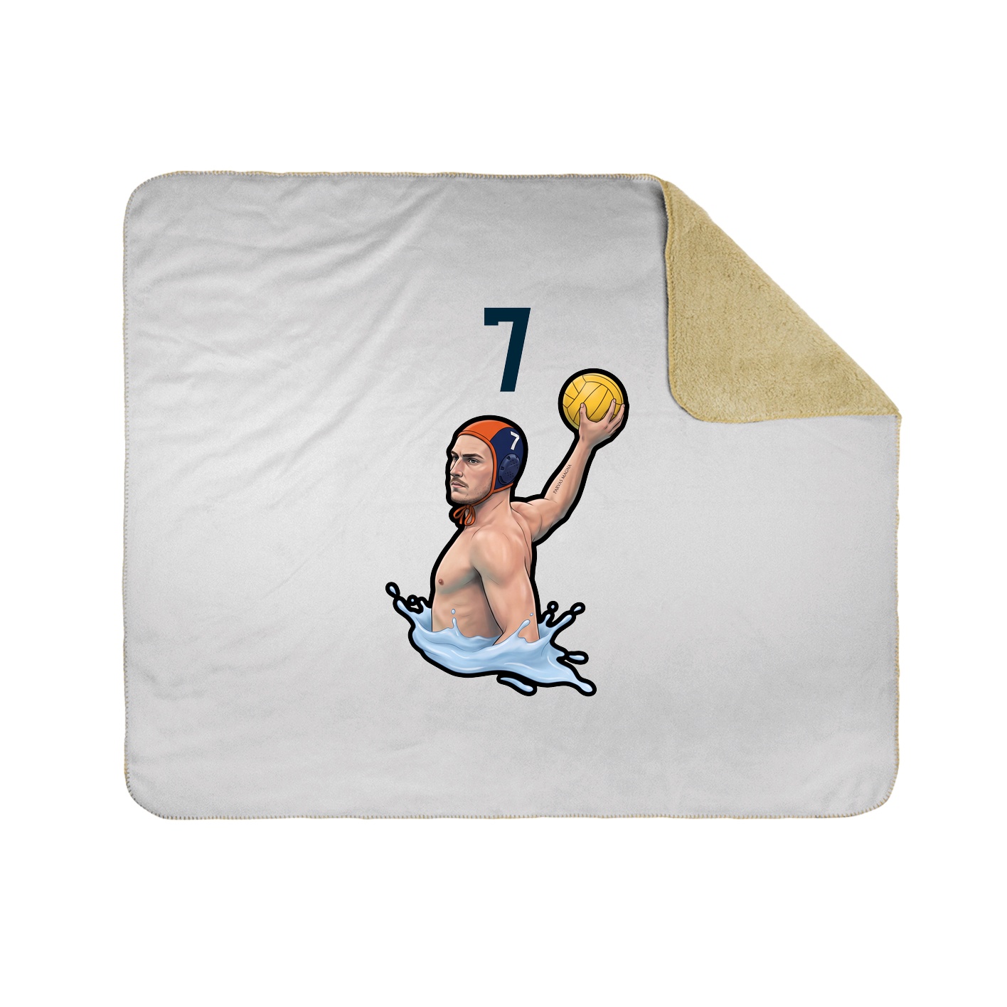 Throw Blanket — Number Top in White