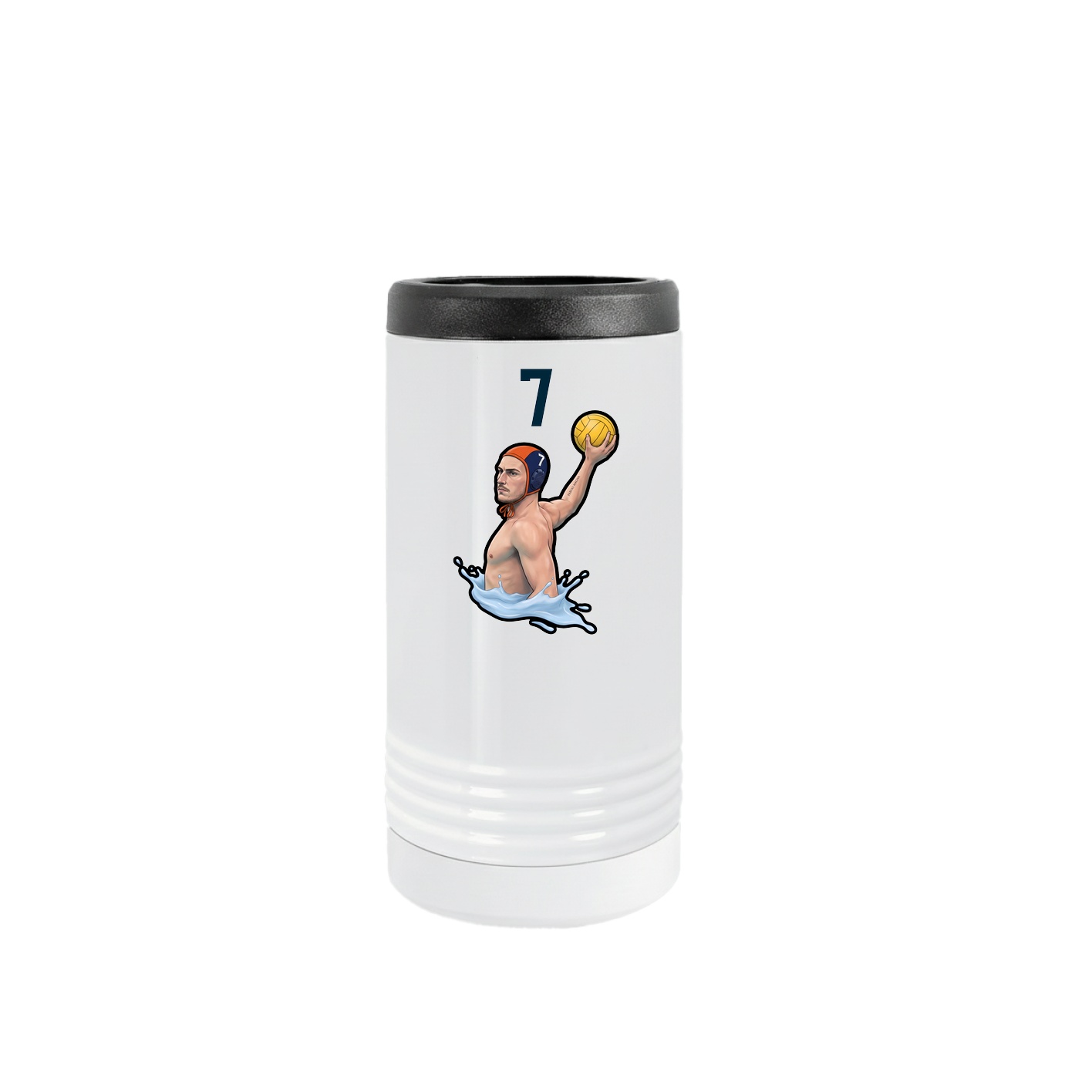 Slim Beverage Holder — Number Top in White