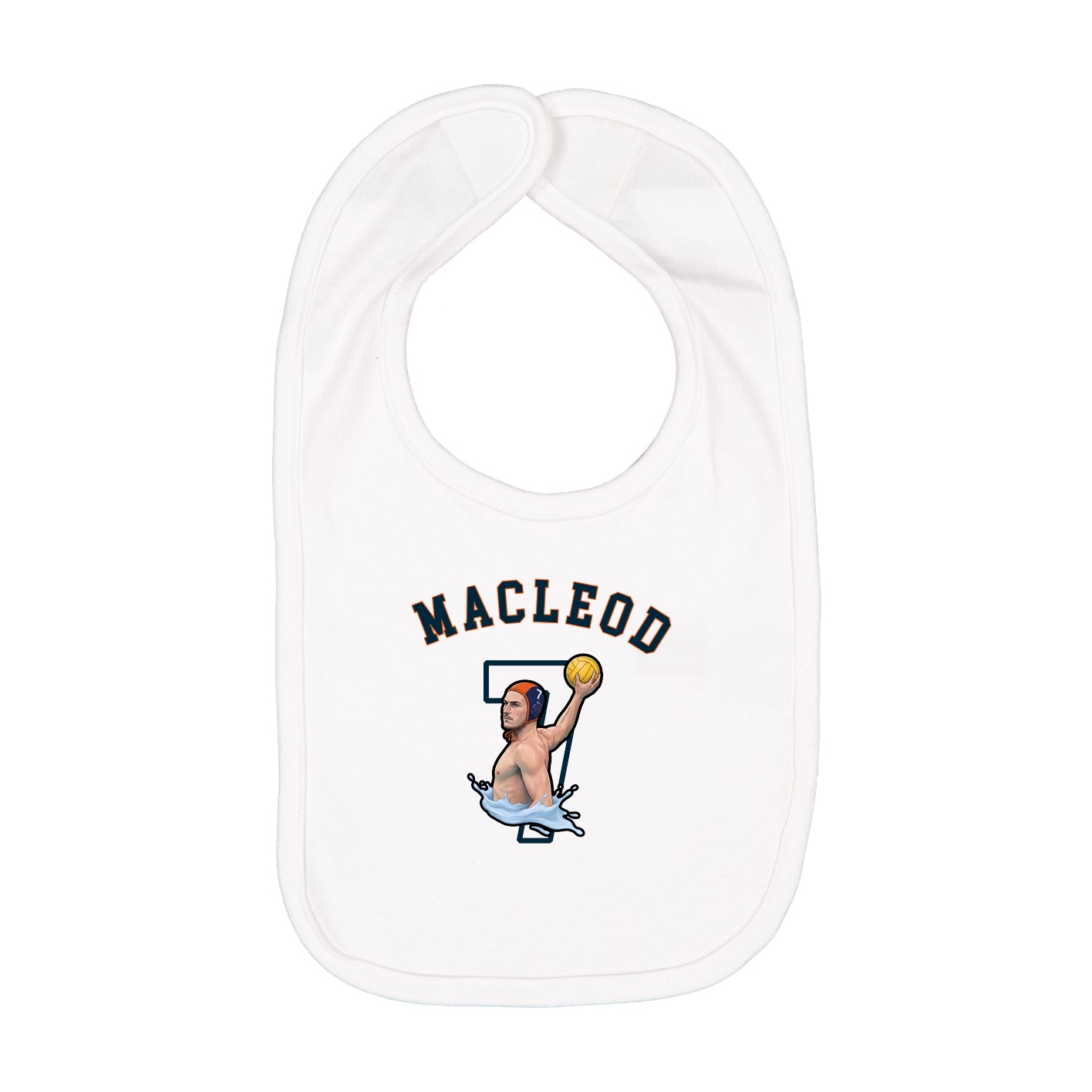 Infant Bib — Shirsey Arch in White