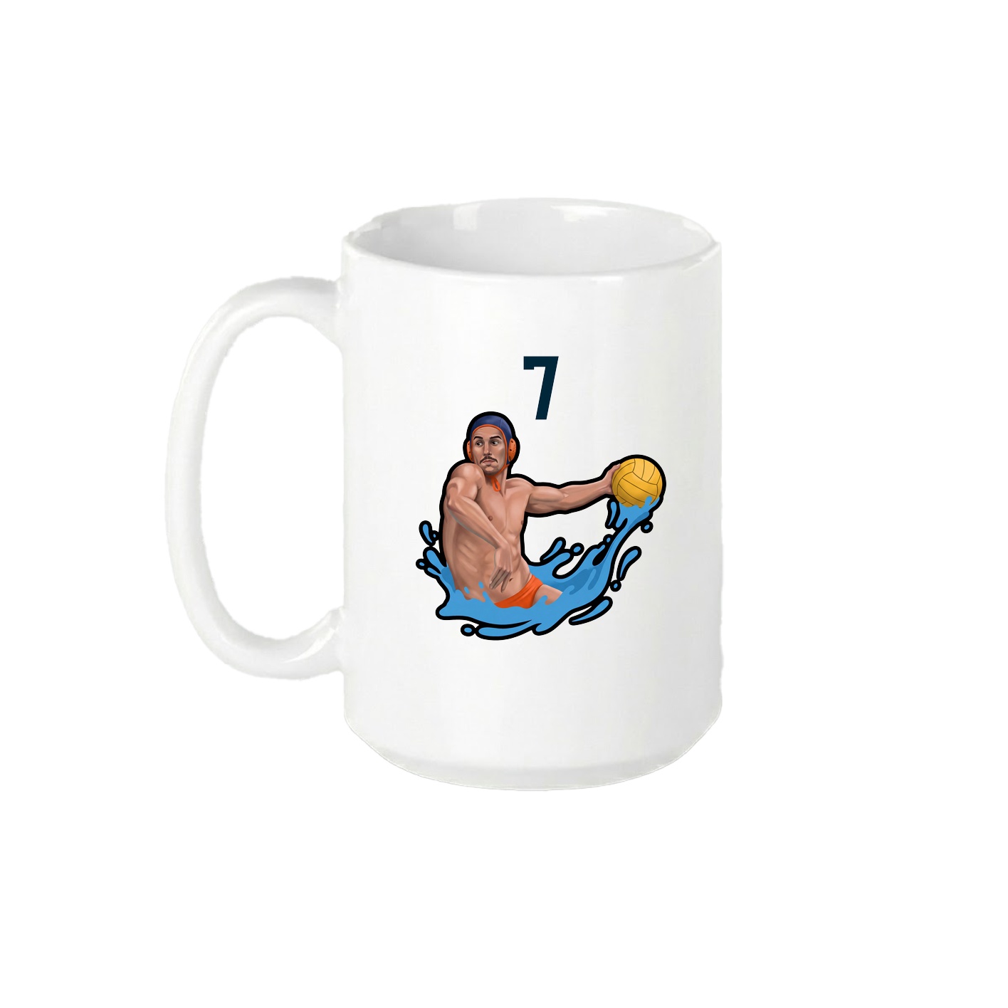 15oz Coffee Mug — Number Top in White