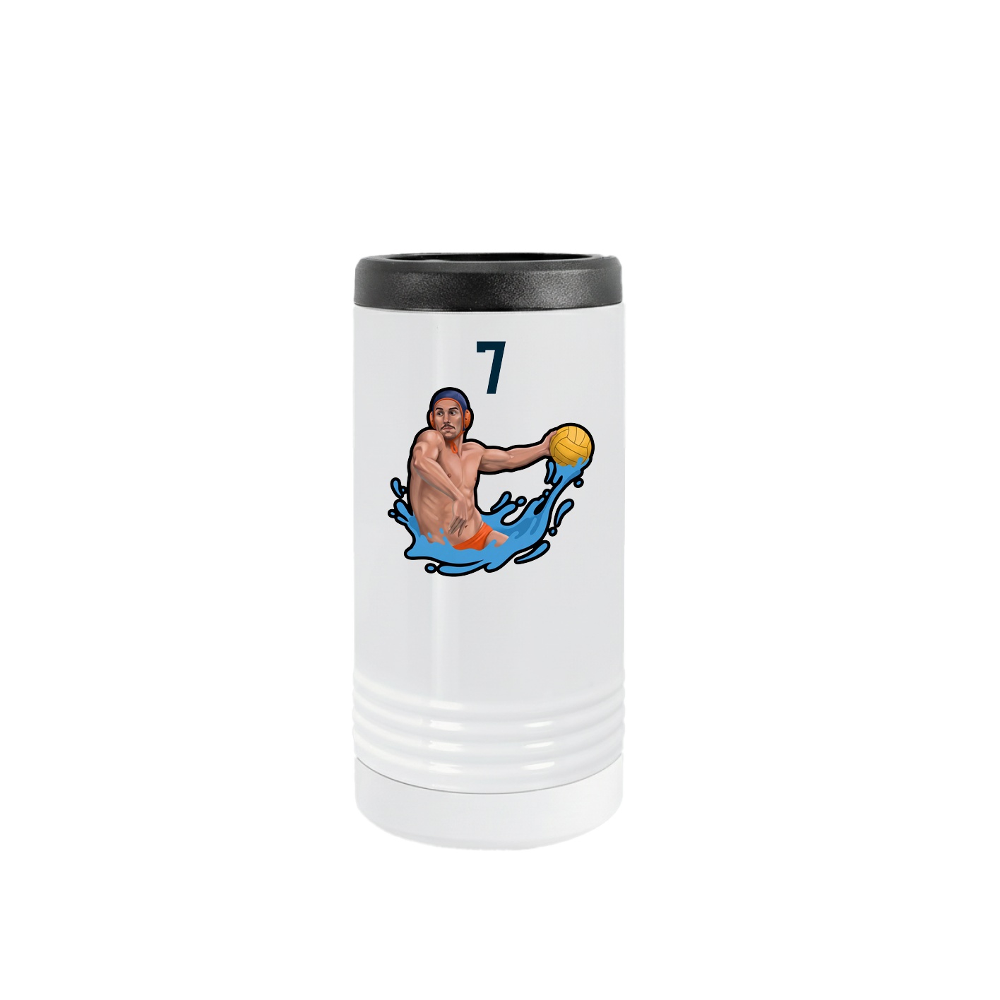 Slim Beverage Holder — Number Top in White