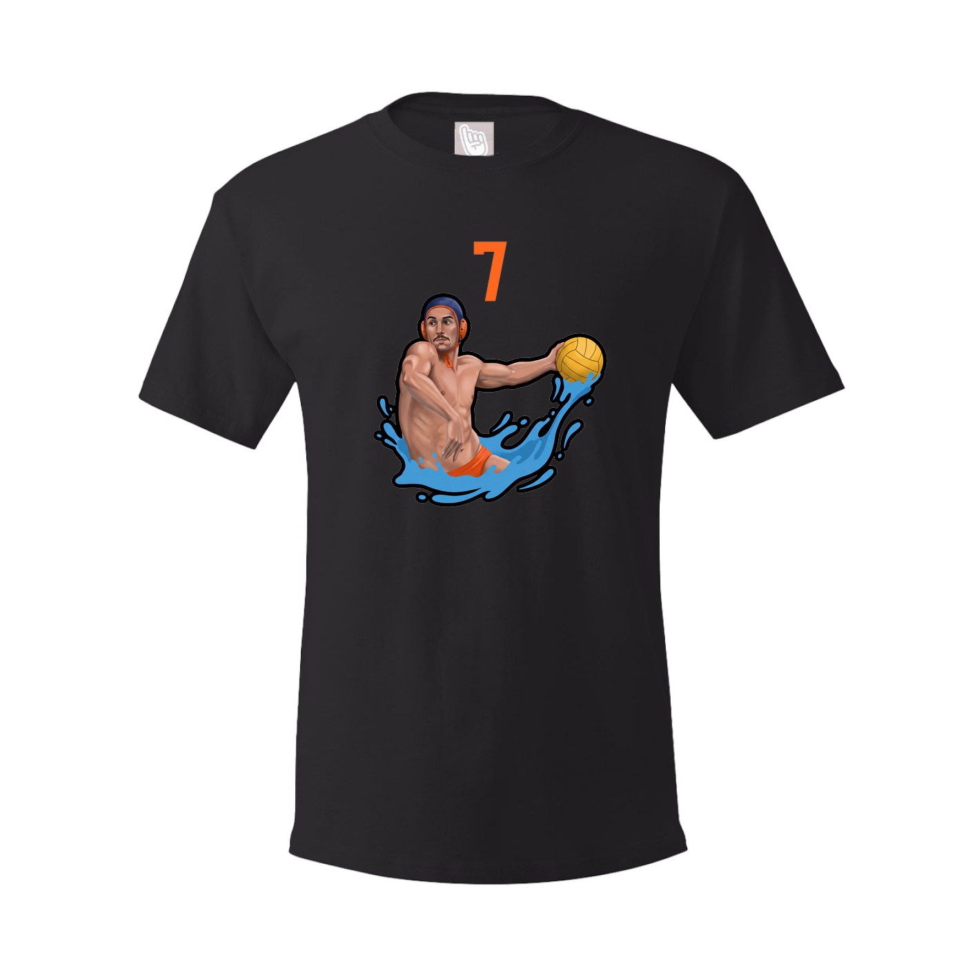 Youth Tee — Number Top in Black