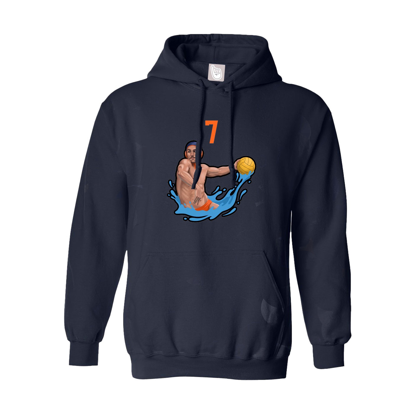 Youth Hoodie — Number Top in Navy