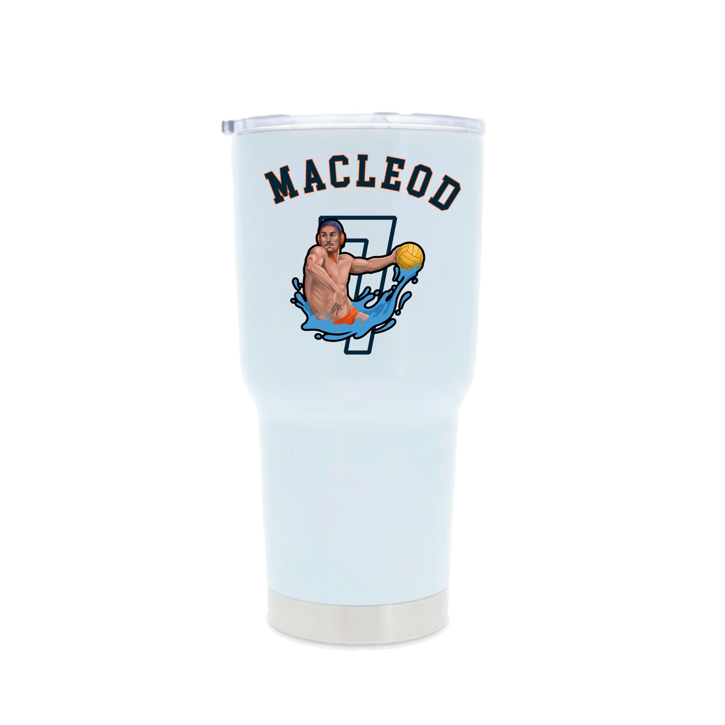 30oz Stainless Steel Tumbler — Shirsey Arch in White