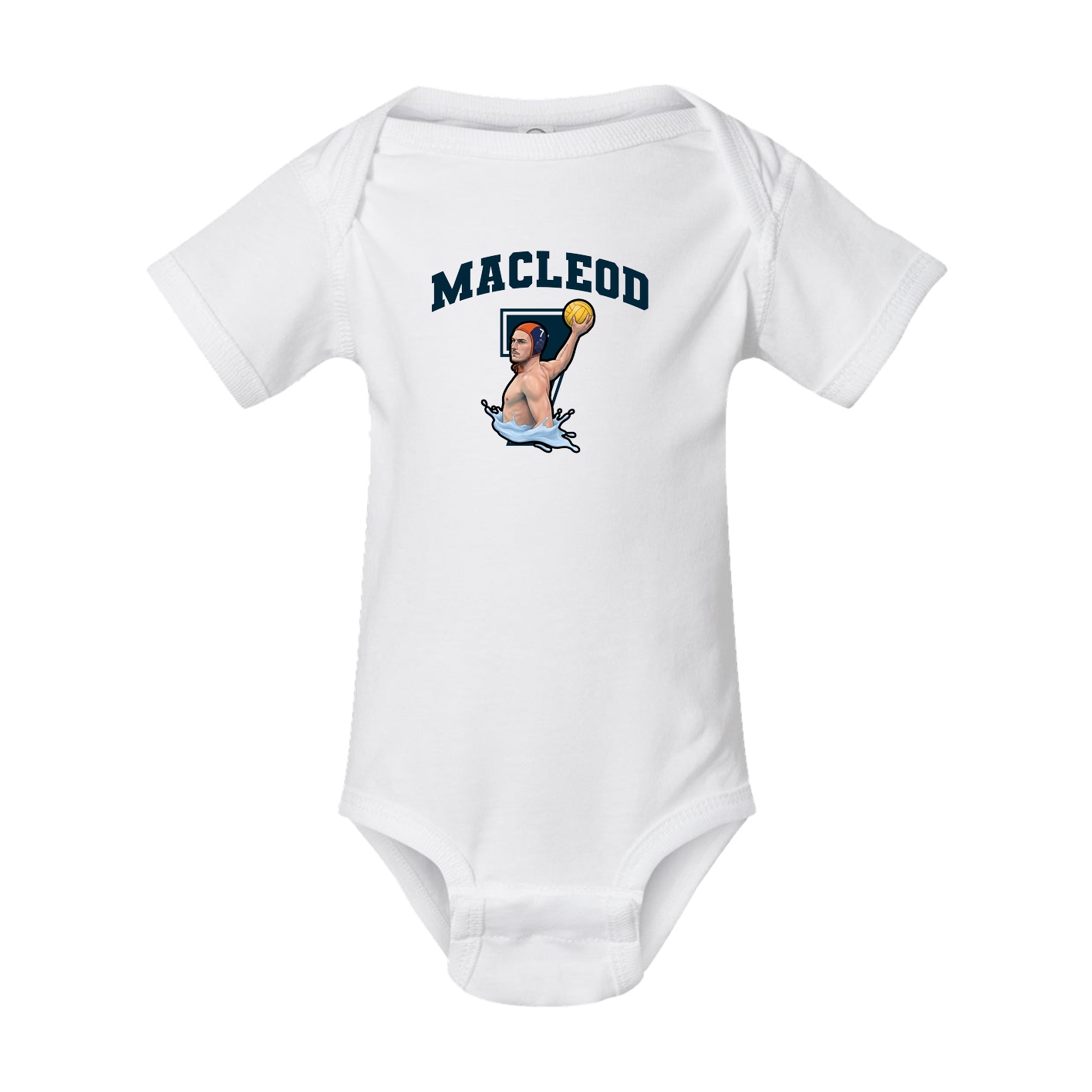 Baby Onesie — Number in White