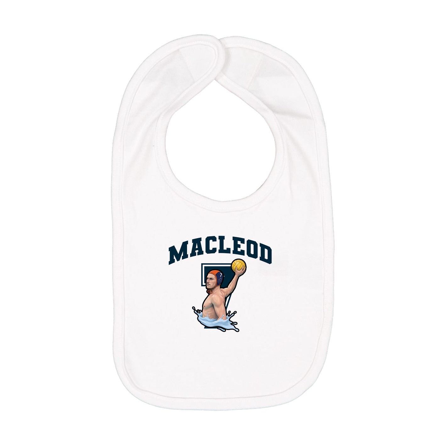 Infant Bib — Number in White