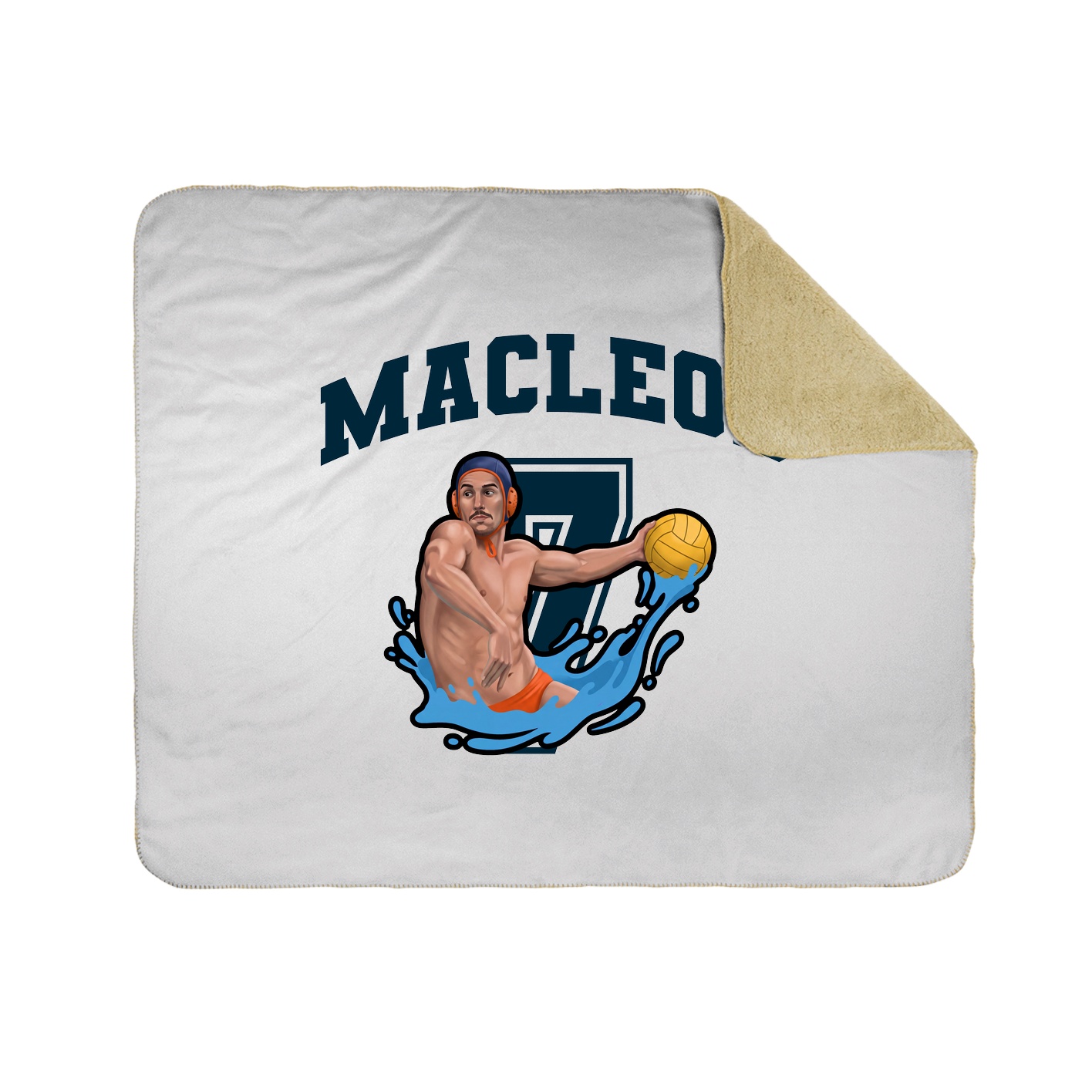 Throw Blanket — Number in White