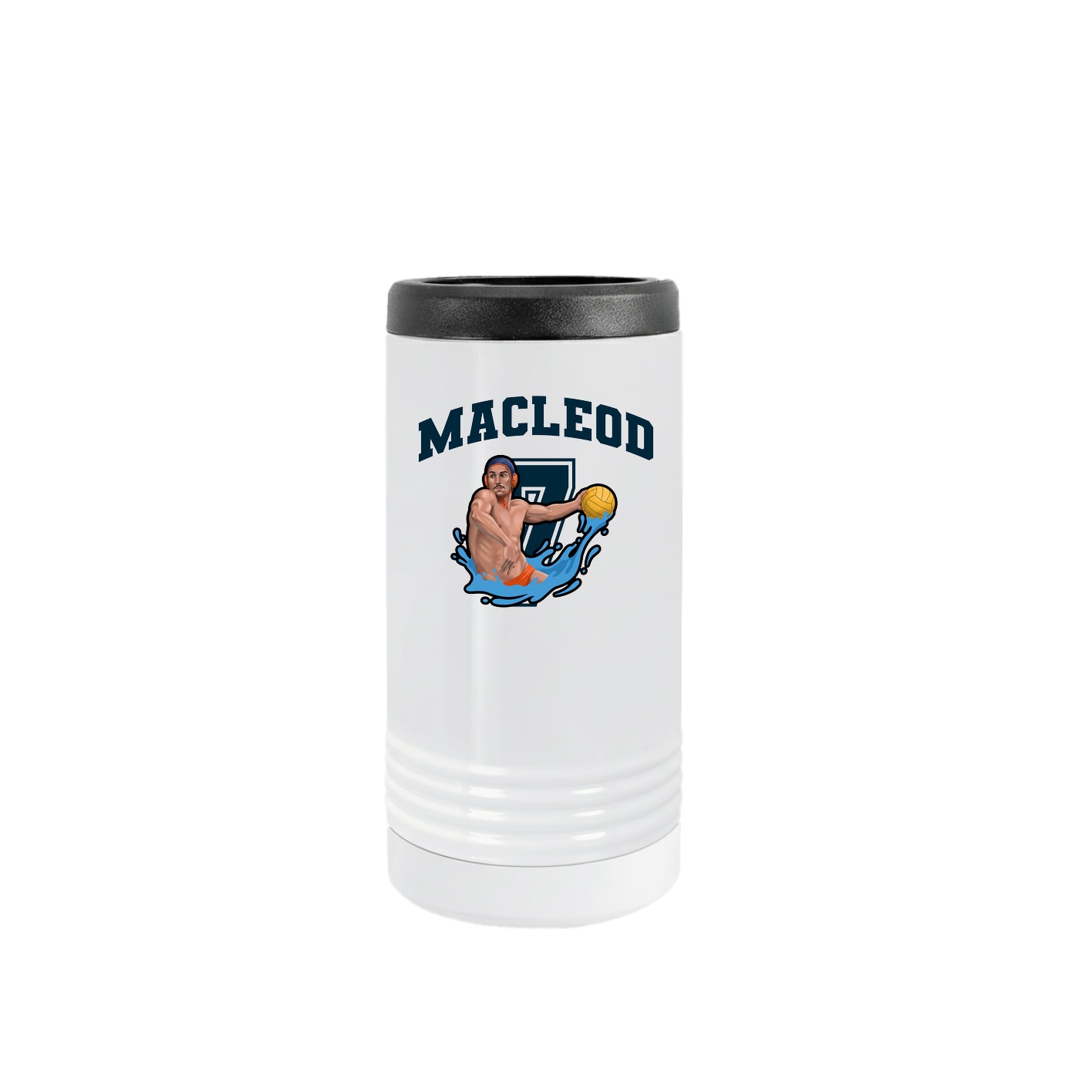 Slim Beverage Holder — Number in White