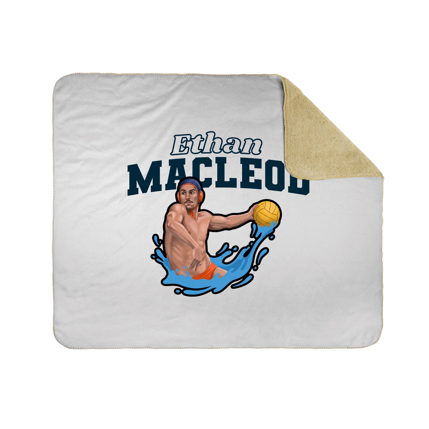 Throw Blanket — Name Arch in White