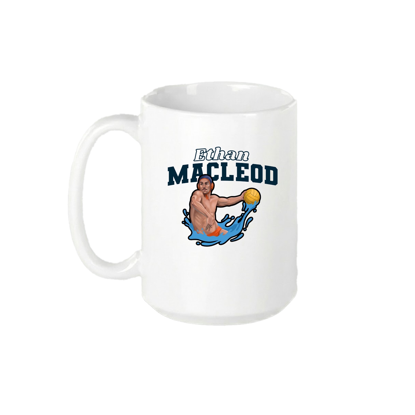 15oz Coffee Mug — Name Arch in White