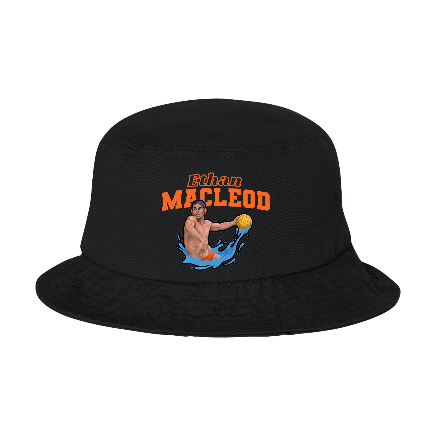 Bucket Cap — Name Arch in Black