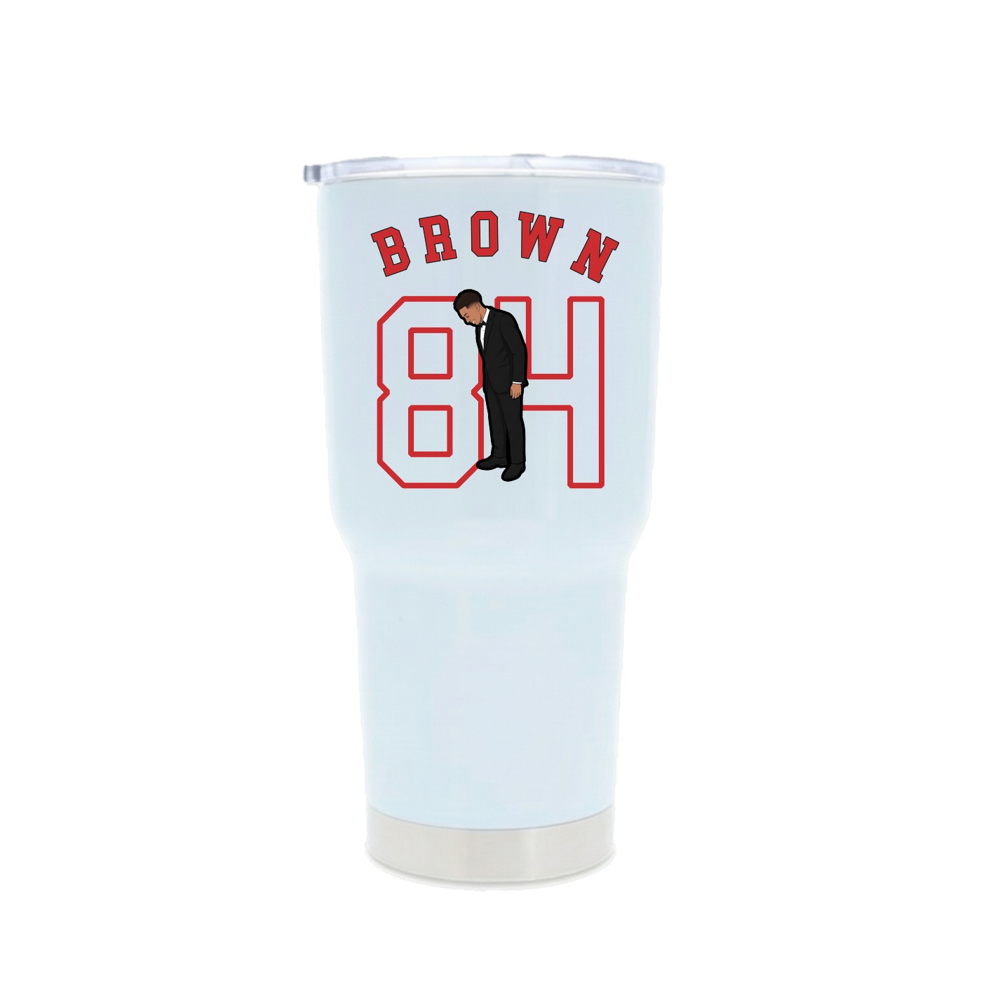 30oz Stainless Steel Tumbler — Shirsey Arch in White