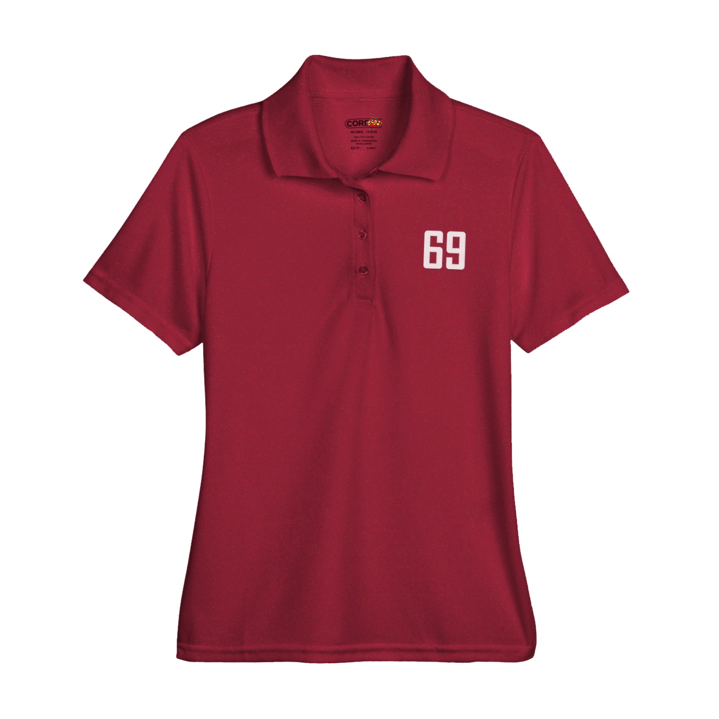 Womens Performance Polo — Front Shirsy in Red