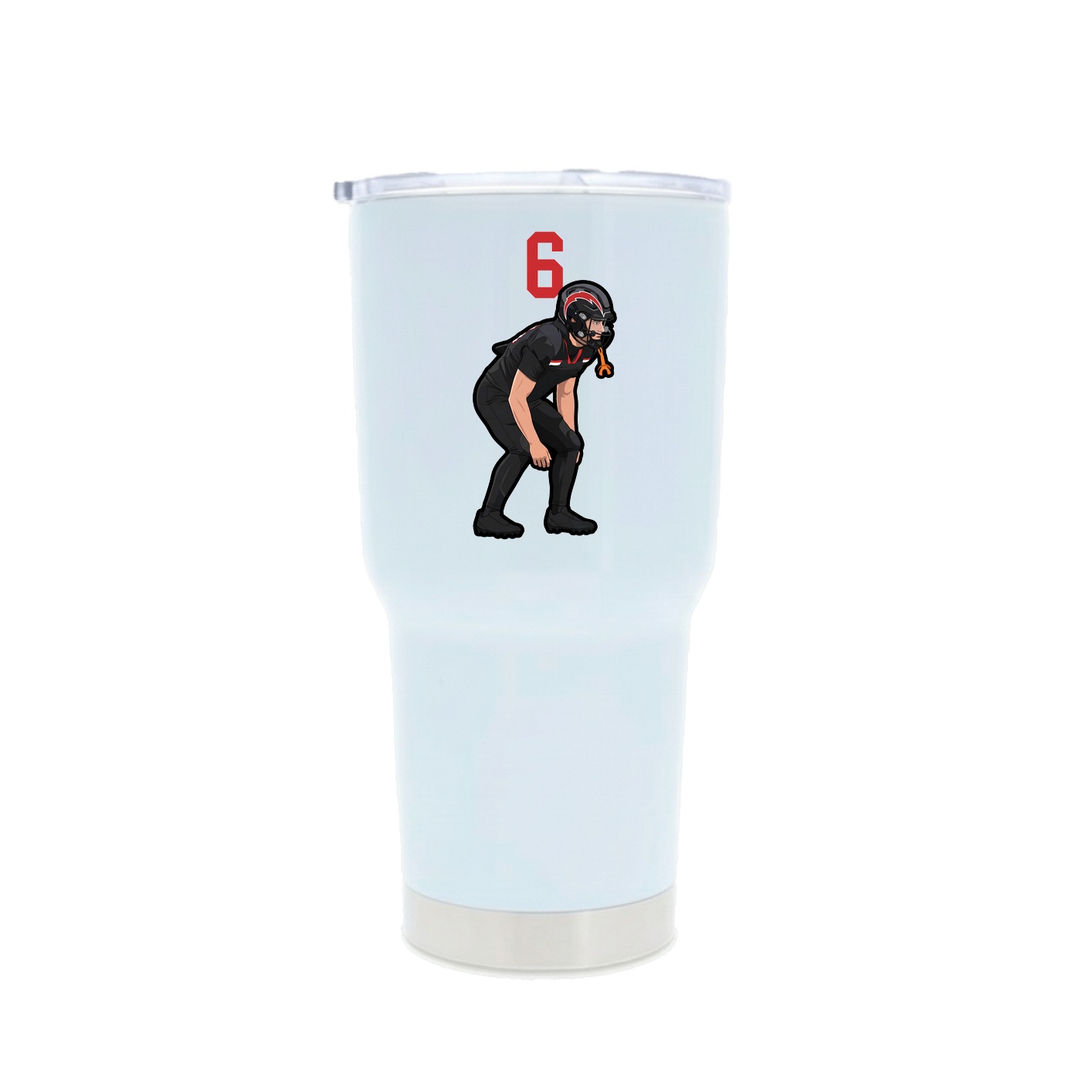 30oz Stainless Steel Tumbler — Number Top in White