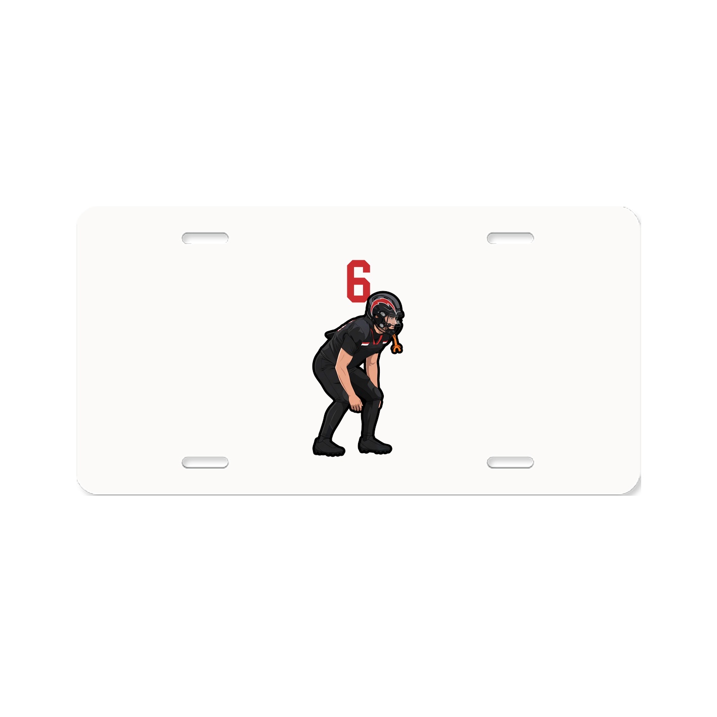 License Plate — Number Top in Classic
