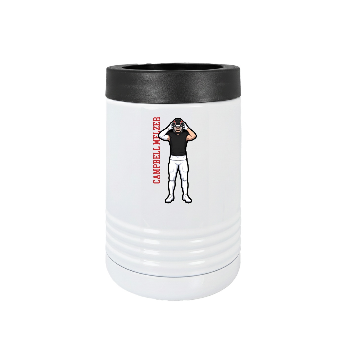 Beverage Holder — Name Vertical in White