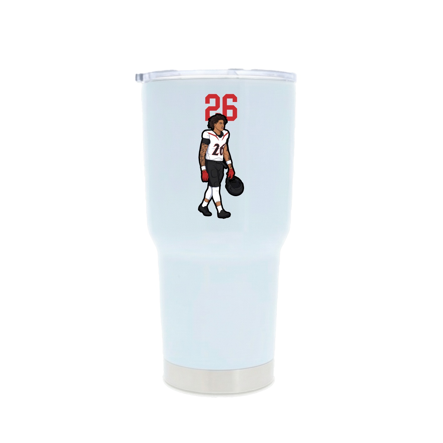 30oz Stainless Steel Tumbler — Number Top in White