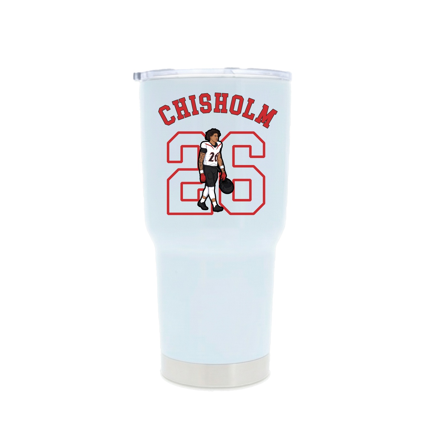30oz Stainless Steel Tumbler — Shirsey Arch in White