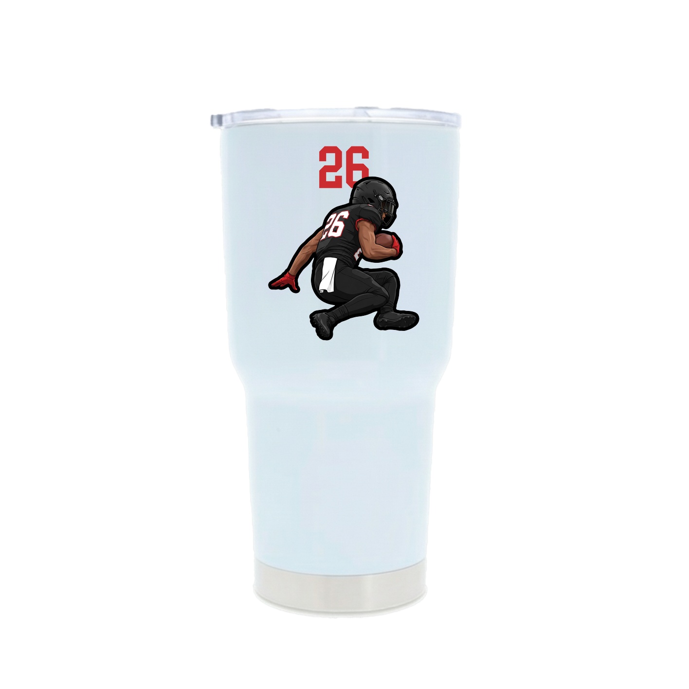 30oz Stainless Steel Tumbler — Number Top in White