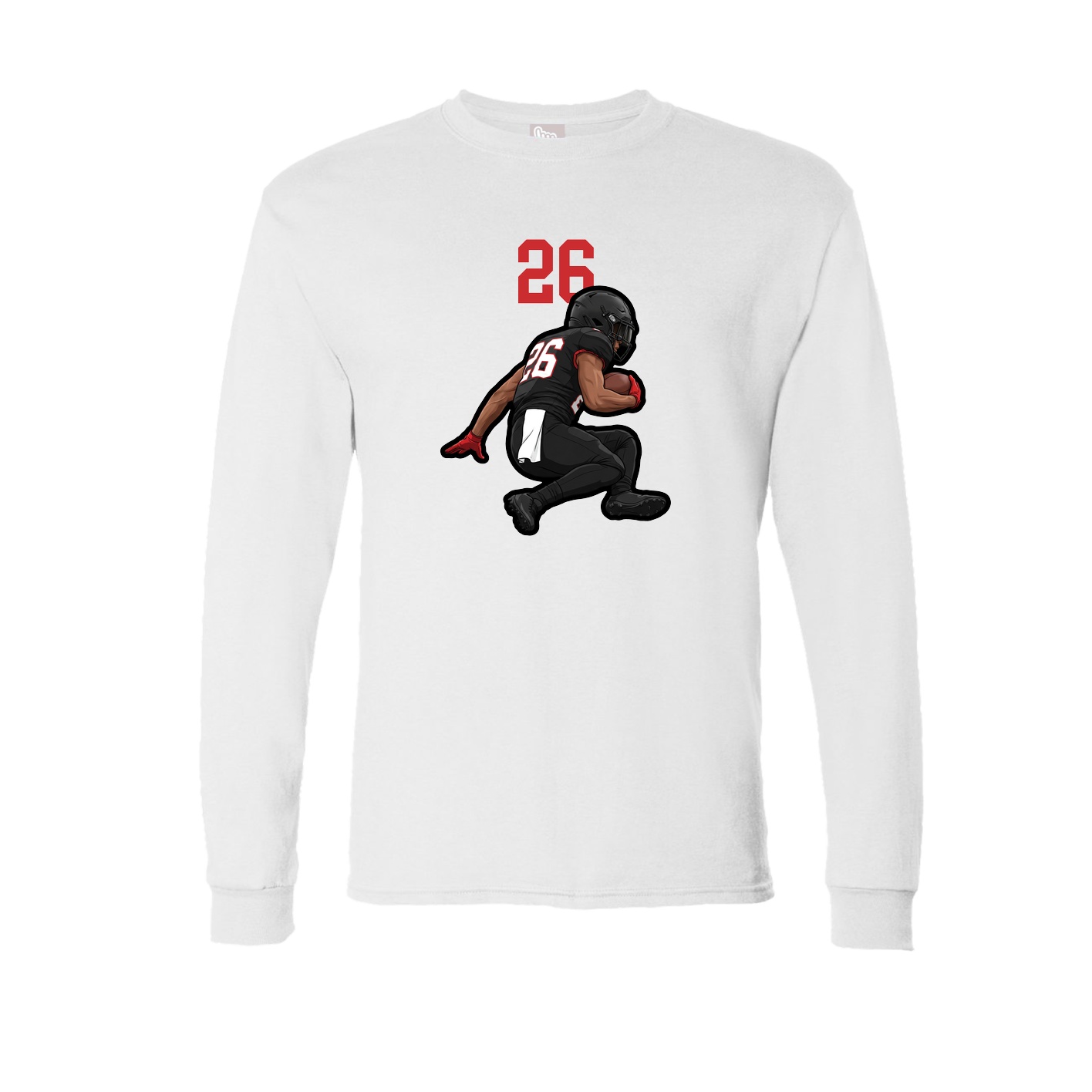 Long Sleeve Tee — Number Top in White