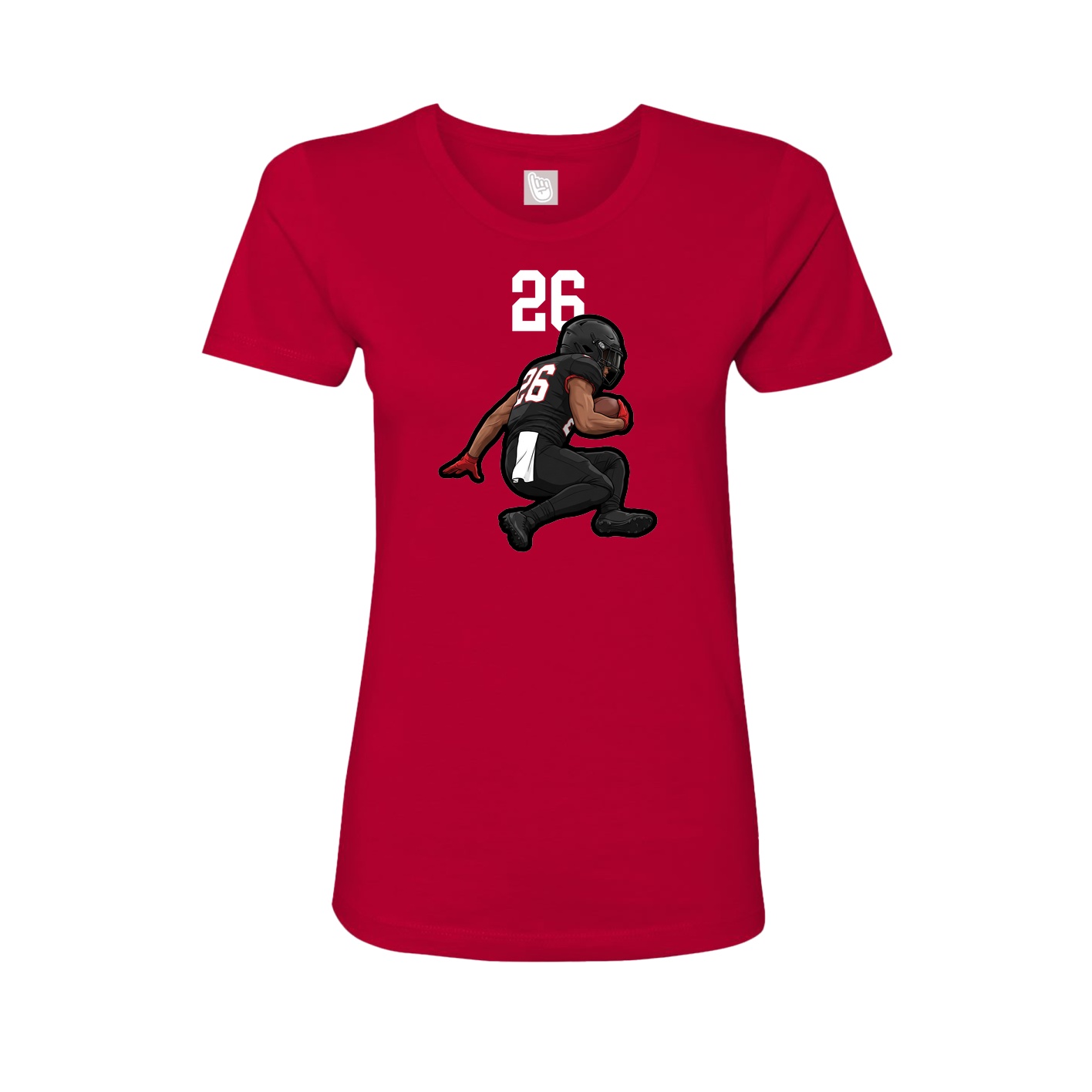 Womens Tee — Number Top in Red